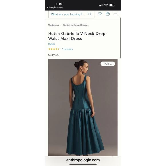 Hutch Women's Gabriella V-Neck Drop Waist Maxi Dress Sleeveless Size 8 NWOT - Picture 8 of 12